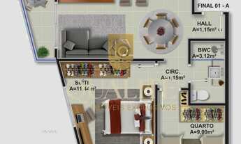 Imagem 5: Apartamento DUPLEX à venda, 2 quartos, 2 suíte, 1 Home Office com banheiro, 1 vaga no Itac