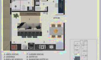 Imagem 6: Apartamento para venda tem 71 metros quadrados com 2 quartos