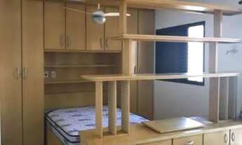Imagem 7: Apartamento de 1 dormitorio mobiliado, sendo suite, sala com varanda, cozinha americana, s