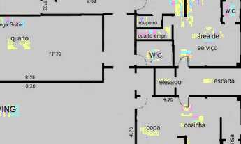 Imagem: Apto.420m², com 04 dorms, sendo 02 suítes