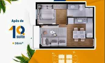 Imagem: Ap 1 e 2 quartos, até 100 financiado