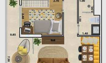 Imagem 5: Apto na planta 2 dorms - Suíte - Varanda Gourmet - Área de lazer - Garagem - Bairro Macuco