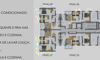Imagem 4: APARTAMENTO NA PLANTA COM 2 DORMITÓRIOS SENDO 1 SUÍTE EM ANDAR MEDIANO