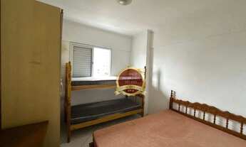 Imagem 2: Apartamento 1 dormitório com varanda e vista mar e churrasqueira a carvao