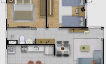 Imagem 2: Alugo apto 2 quartos, piso laminado, nascente, condominio fechado, pronto pra morar