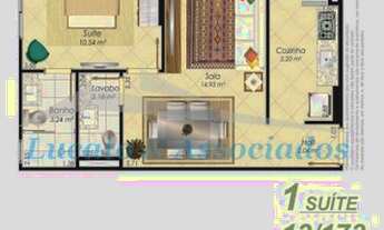 Imagem 2: APARTAMENTO NA AVIACAO, 01 DORMITORIO COM SUITE, CHURRASQUEIRA NA SACADA