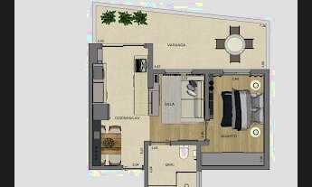 Imagem 5: APARTAMENTO com 1 dormitório à venda por R$ 220.000,00 no bairro Santa Cândida - CURITIBA