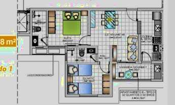 Imagem 3: Apartamento para venda com 54 metros quadrados com 1 quarto em Turu - São Luís - Maranhão