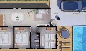 Imagem 3: Casa nova, Solta!! Terreno 10x20!! Com Piscina!!