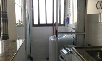 Imagem 6: Apartamento de 1 dormitorio mobiliado, sendo suite, sala com varanda, cozinha americana, s