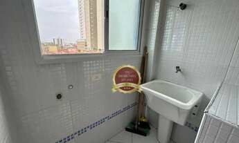 Imagem 7: Apartamento 1 dormitório com varanda e vista mar e churrasqueira a carvao