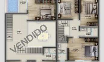 Imagem 4: Sobrado com 3 dormitórios à venda, 124 m² por R$ 730.000,00 - Centro - Penha/SC