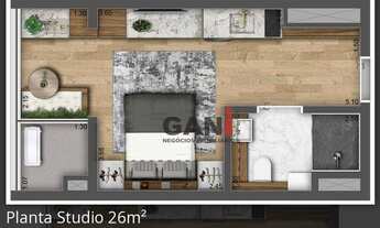 Imagem 3: Studio com 1 dormitório à venda, 26 m² por R$ 250.000,00 - Jardim Independência - São Paul
