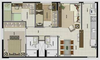 Imagem 3: APARTAMENTO A VENDA NO EDIFÍCIO AQUABRASIL RESIDENCIAL E RESORT- 3 QUARTOS - 1 SUÍTE - 2 V