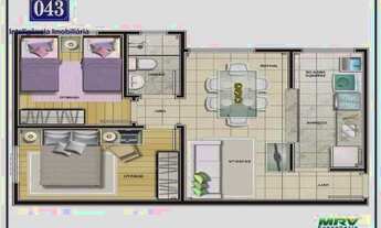 Imagem 7: Apartamento com 2 dormitórios, 46 m² - venda por R$ 220.000,00 ou aluguel por R$ 1.450,00