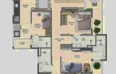 Imagem 6: VENDO APARTAMENTO DE ALTO PADRAO, 104M A 111M, 3 SUITES, ENTRADA FACILITADA