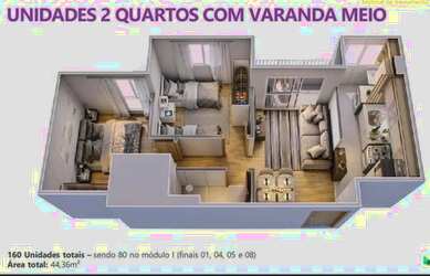 Imagem 4: Apartamento para venda tem 45 metros quadrados com 2 quartos em Alphaville I - Salvador