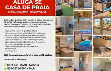 Imagem 3: Alugo casa de praia na barra nova cascavel R$ 1500,00