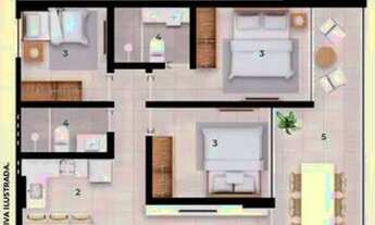 Imagem 4: Apartamento para venda com 80 metros quadrados com 3 quartos em Muro Alto - Ipojuca - PE