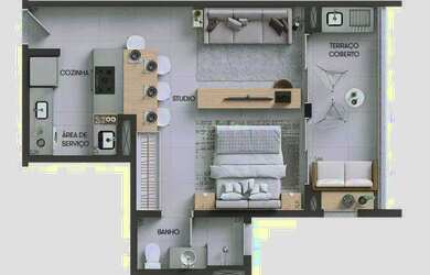 Imagem 2: Apartamento à venda em condomínio fechado em Sorocaba | 49m² em Edifício Union