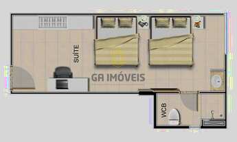 Imagem 2: Suíte andar alto, unidade autônoma vendida de forma individual no Record Office Suites por