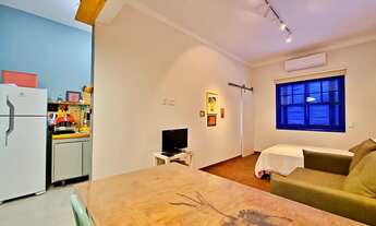 Imagem 3: Studio para Locação 40m² Mobiliado Meia Quadra da Praia Ponta da Praia