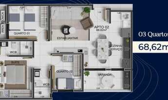 Imagem 2: Apartamento 3 Quartos para Venda em Cabedelo, Intermares, 3 dormitórios, 1 suíte, 2 banhei