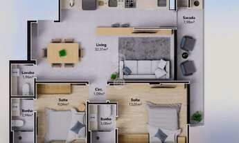 Imagem 4: Apartamento 02 Dormitórios, Sendo 2 Suítes