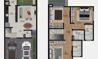 Imagem 2: Casa em construção, tipo sobrado, com 119 m² de 3 dormitórios(2 suítes) no bairro Petrópol