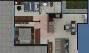 Imagem 5: Apartamentos 02 dormitórios 53,59m² de área privativa no Cercadinho