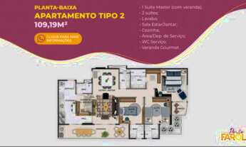 Imagem 5: Apartamento para venda com 119 metros quadrados com 3 quartos em São Marcos - São Luís - M