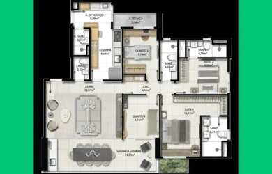 Imagem 5: APARTAMENTO 4/4 COM 2 SUÍTES, VARANDA E 2 VAGAS NO HORTO FLORESTAL