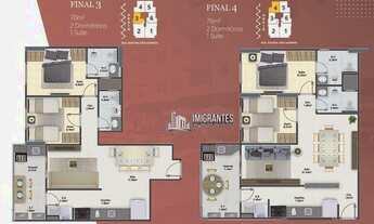 Imagem 5: Apartamento de 2 dormitórios, sendo 1 suíte, na Guilhermina, em Praia Grande