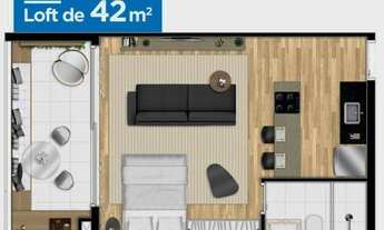 Imagem 3: Studio Novo de 42m² e Vaga