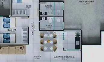 Imagem 7: Apartamentos com 2 dormitórios à venda, 52,04m² e 81,84m² sendo a partir de R$ 209.900 - P