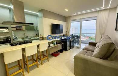 Imagem 4: Apartamento com 02 dormitórios mobiliado em Barreiros com vista mar