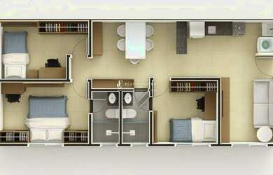 Imagem 4: Privellege Residence em Iparana Apto 03 quartos 02 suites 61m2 01 vaga Piscina Port 25 hs