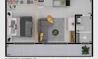 Imagem 5: Studio com 1 dormitório à venda, 23 m² por R$ 216.200,00 - Água Verde - Curitiba/PR