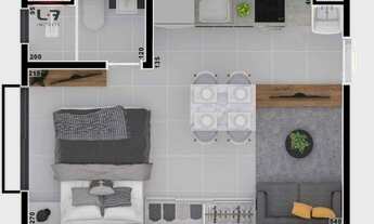 Imagem 6: Studio com 1 dormitório à venda, 23 m² por R$ 216.200,00 - Água Verde - Curitiba/PR