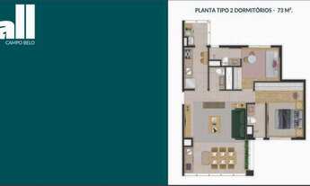 Imagem 5: Apartamen 38 m² 1 quarto Lavabo 1 vaga em Brooklin Paulista - São Paulo - SP