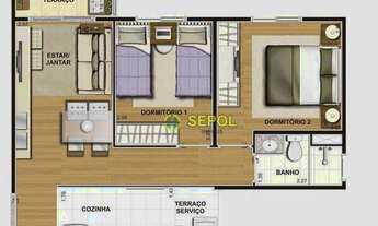 Imagem 2: Apartamento à venda, 47 m² por R$ 234.900,00 - Jardim Colonial - São Paulo/SP