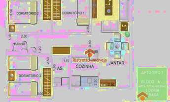 Imagem 4: Apartamento com 3 dormitórios à venda, 55 m² por R$ 250.000,00 - Vila São Joaquim - Cotia