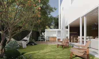 Imagem: Casa em condomínio, em construção, com