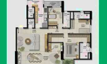 Imagem 6: APARTAMENTO 4/4 COM 2 SUÍTES, VARANDA E 2 VAGAS NO HORTO FLORESTAL