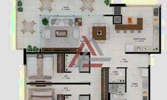 Imagem 2: Apartamento com 3 quartos sendo suítes à venda, 184 m² por R$ 2.396.389 - Jurerê - Florian