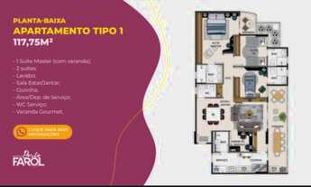 Imagem 4: Apartamento para venda com 119 metros quadrados com 3 quartos em São Marcos - São Luís - M