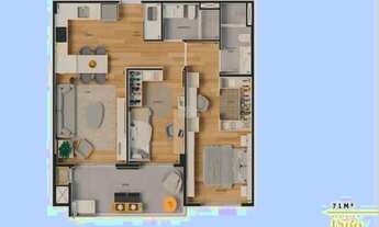 Imagem 2: Apartamento para venda com 71 metros quadrados com 2 quartos em Mossunguê - Curitiba - PR