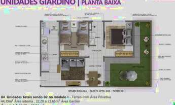 Imagem 2: Apartamento para venda tem 45 metros quadrados com 2 quartos em Alphaville I - Salvador