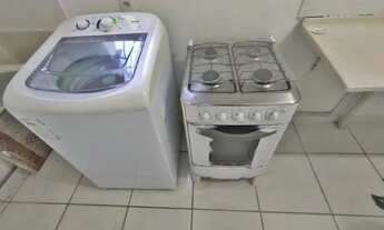 Imagem 4: Mobiliado Total Ville Vida Nova geladeira fogão máquina d lavar cama split armário cozinha