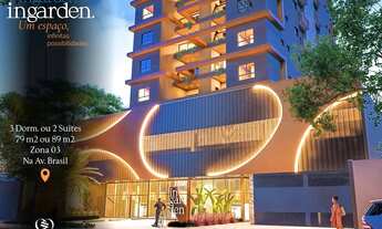Imagem 5: INGARDEN - Av. Brasil / 78 m2 / 3Q (1suite) ou 2 suítes/ 1Vaga / Zona 03 / Maringá PR